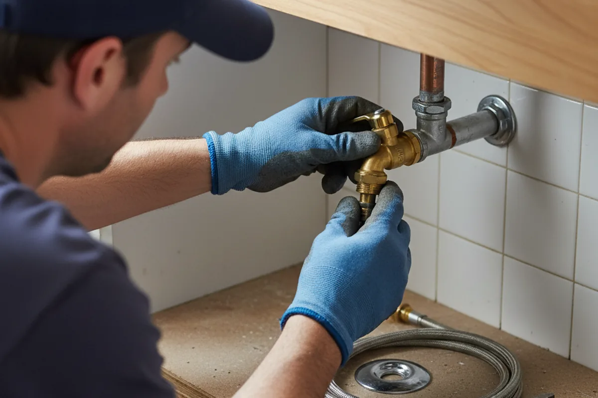Shutoff valve and fitting work during Repiping in Hurley